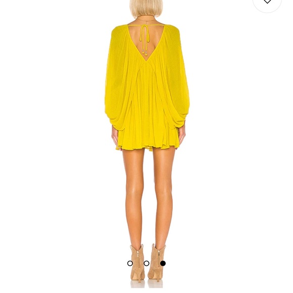 Tularosa Yellow V-Neck Dress - Picture 5 of 5